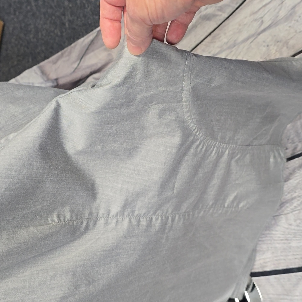 Fashion Bug Button-down Gray Shirt, 3X - Picture 4 of 10